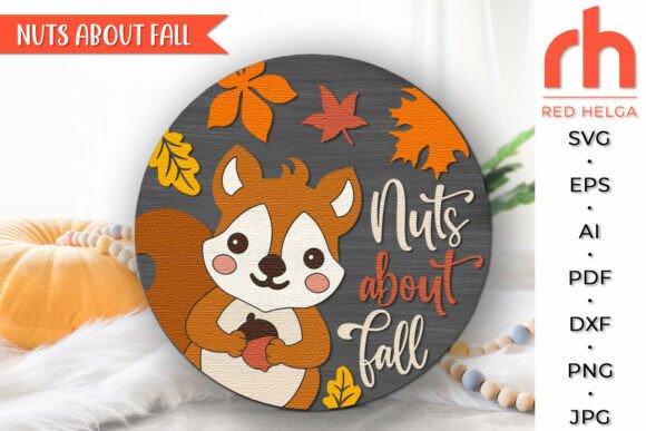 Download Nuts About Fall SVG, Autumn Door Sign - Sign Collection
