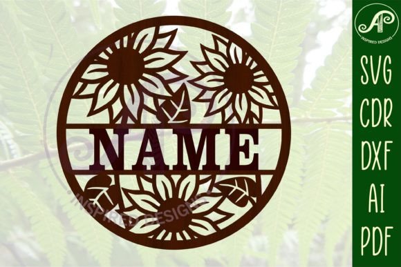 Download Sunflower Name Sign SVG Cut File - Sign Collection
