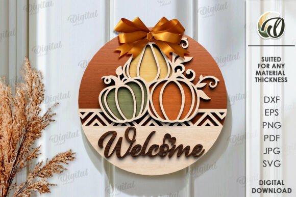 Download Thanksgiving Round Sign Laser Cut - Sign Collection