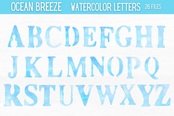 Download Blue Watercolor Letters - Letters Collection