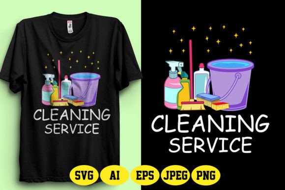 Download Cleaning Service SVG T-Shirt Design - Sign Collection