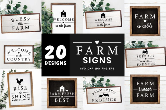 Download Farm Sign Bundle | Bundle Farmhouse Signs - Sign Collection