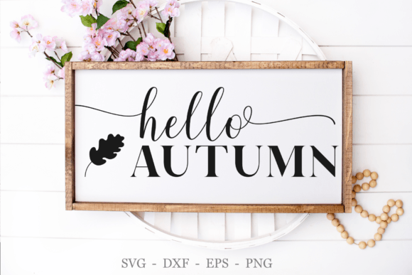 Download SVG Files, Hello Autumn Svg, Fall Sign - Sign Collection