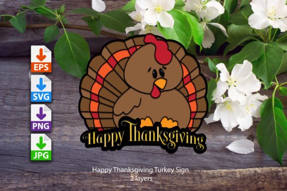 Download Happy Thanksgiving Turkey Sign - Sign Collection