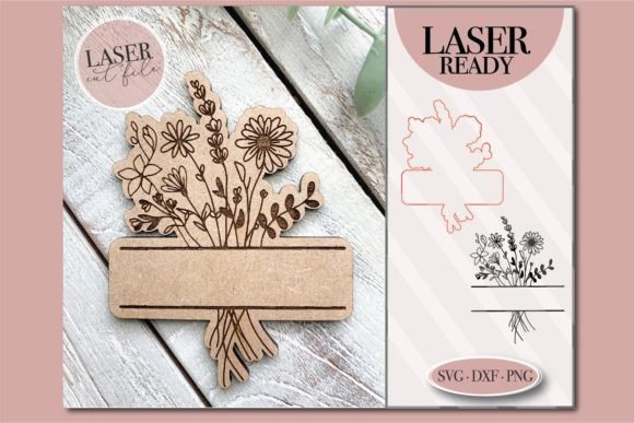 Download Flower Bouquet Name Sign SVG - Sign Collection