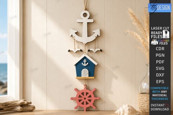 Download Coastal Hanging Decor Sign Laser Cut - Sign Collection
