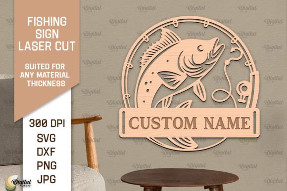 Download Fishing Sign LaserCut. Fishing Decor SVG - Sign Collection