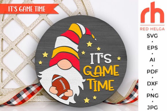 Download It’s Game Time SVG, Door Sign Cut File - Sign Collection