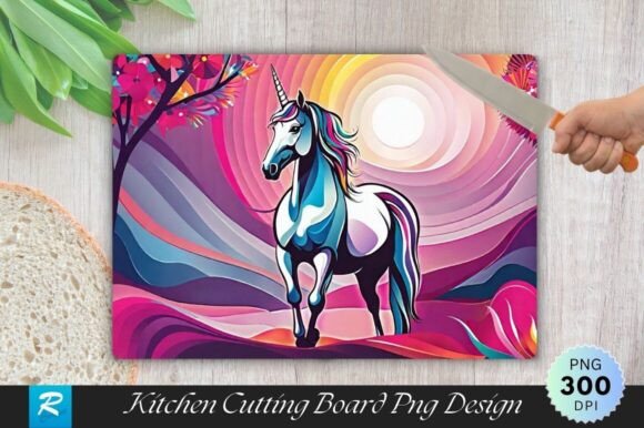 Download Unicorn Cutting Board Sublimation Design - Sign Collection