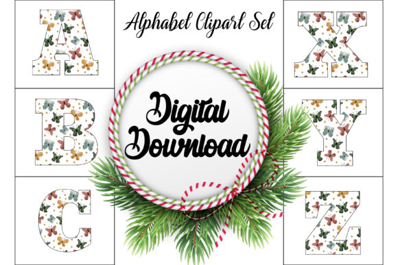 Download Butterfly Alphabet Clipart Design Set - Sign Collection