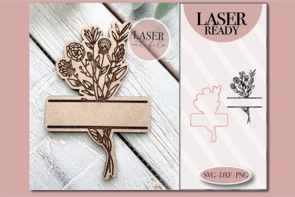 Download Flower Bouquet Name Sign SVG - Sign Collection