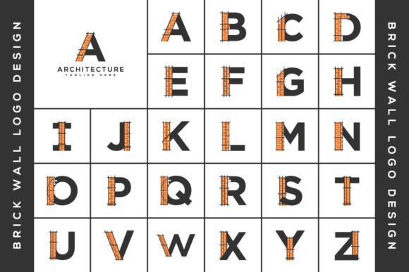 Download Brick Wall Letters a to Z Logo. - Letters Collection