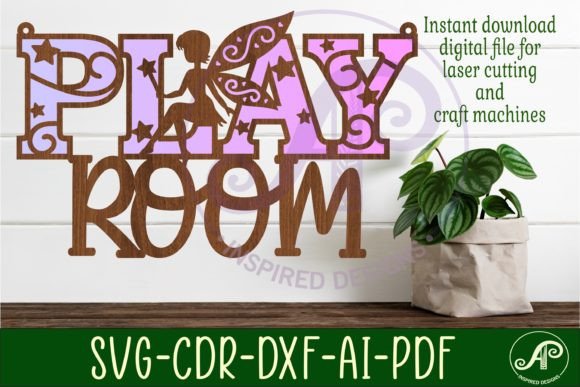 Download Play Room Fairy Wall Sign, SVG File - Sign Collection