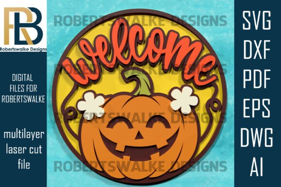 Download Pumpkin Welcome Door Sign - Sign Collection