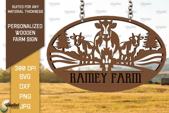 Download Personalized Wooden Farm Sign Laser Cut - Sign Collection