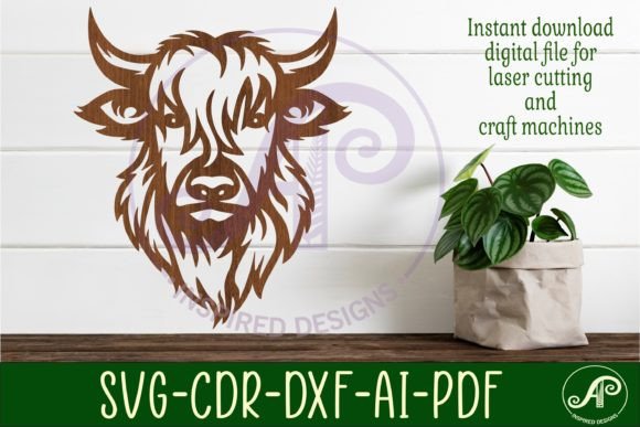 Download Highland Cow Wall Art Sign, SVG File. - Sign Collection