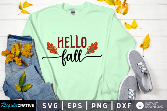 Download Hello Fall Svg Design - Sign Collection