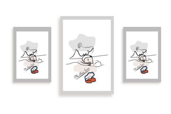 Download Mother and Child Love Wall Art Design - Sign Collection