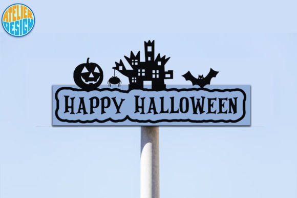 Download Happy Halloween Street Sign SVG - Sign Collection