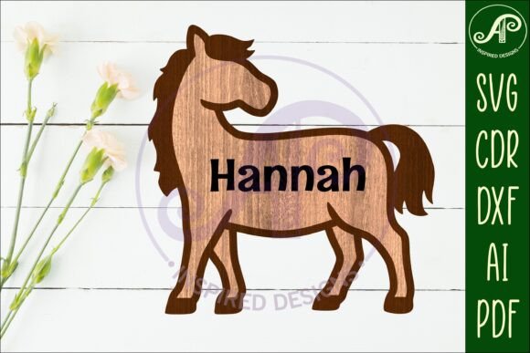 Download Horse Outline Two Layer Name Sign - Sign Collection