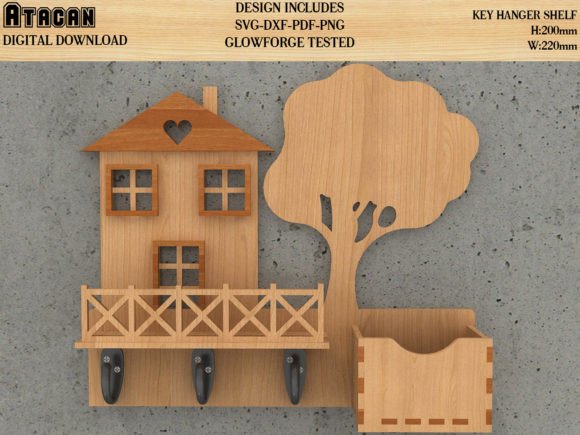 Download Laser Cut KEY Holder, Wall Hanger Plans - Wall hanger Collection