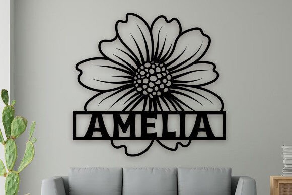 Download Sunflower Name Sign Laser Cut SVG - Sign Collection
