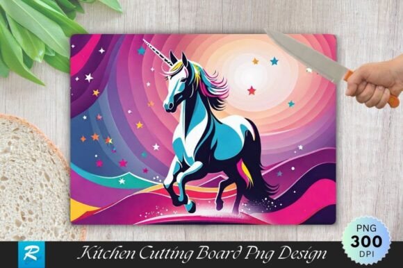 Download Unicorn Cutting Board Sublimation Design - Sign Collection
