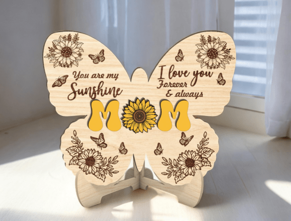 Download Sunflower Mom Butterfly Sign SVG - Sign Collection