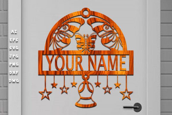Download Butterfly Name Sign Svg Laser Cut - Sign Collection