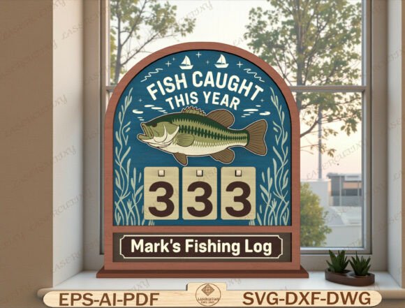 Download Fishing Tracker Sign Laser Cut File - Sign Collection
