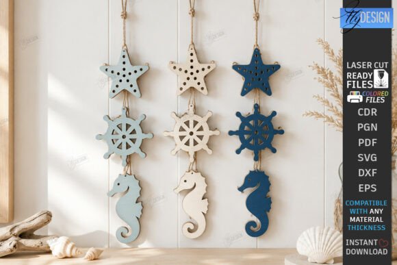 Download Coastal Hanging Decor Sign Laser Cut - Sign Collection