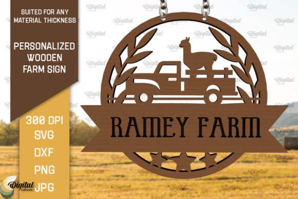 Download Personalized Wooden Farm Sign Laser Cut - Sign Collection