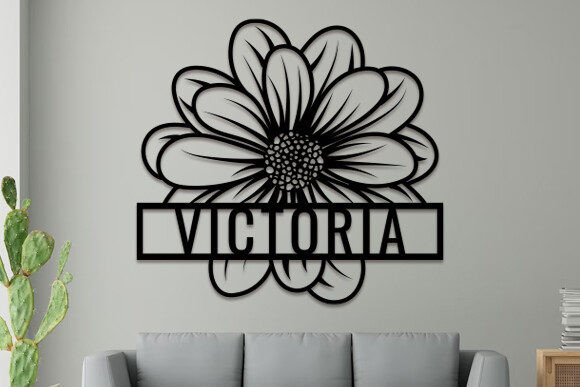 Download Sunflower Name Sign Laser Cut SVG - Sign Collection