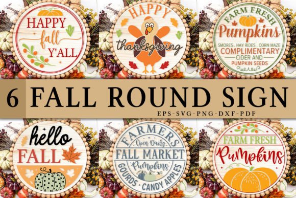 Download Round Sign Fall SVG Bundle, Thanksgiving - Sign Collection