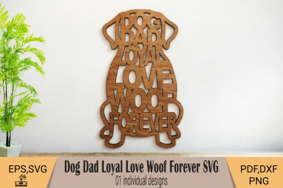 Download Dog Dad Laser Cut Sign SVG - Sign Collection