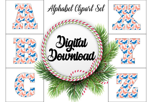 Download Butterfly Alphabet Clipart Design Set - Sign Collection