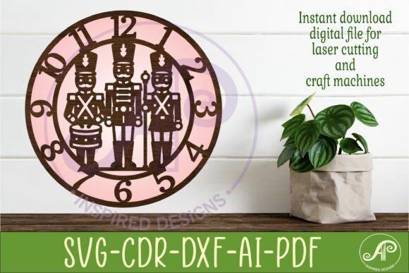 Download Toy Soldier Clock SVG Designs Christmas - Sign Collection