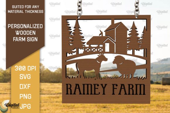 Download Personalized Wooden Farm Sign Laser Cut - Sign Collection