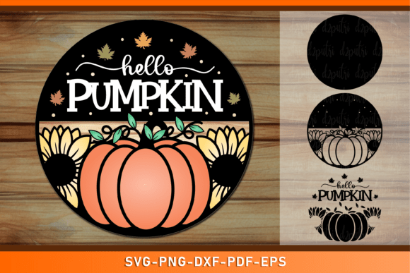 Download Hello Pumpkin, Fall Door Sign Laser Cut - Sign Collection