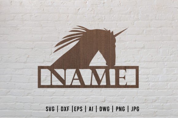 Download Unicorn Laser Cut Name Sign - Sign Collection