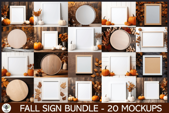 Download Fall Sign Mockup Bundle - Sign Collection