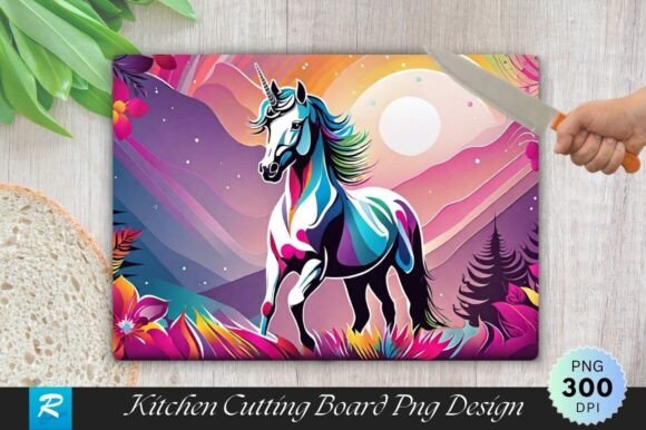Download Unicorn Cutting Board Sublimation Design - Sign Collection