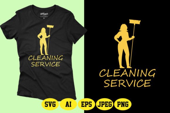 Download Cleaning Service SVG T-Shirt Design - Sign Collection