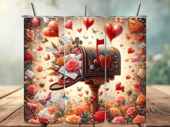 Download Mailbox Love Letters Rose Tumbler Wrap - Letters Collection