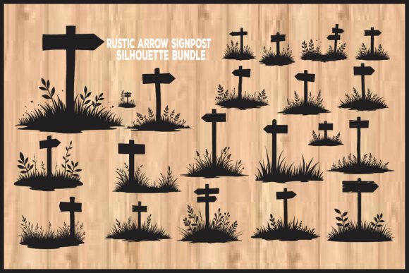 Download Rustic Arrow Signpost Silhouette Bundle - Sign Collection