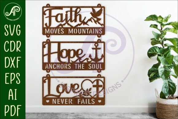 Download Bible Quotes Wall Sign Laser Cut. Faith, - Sign Collection
