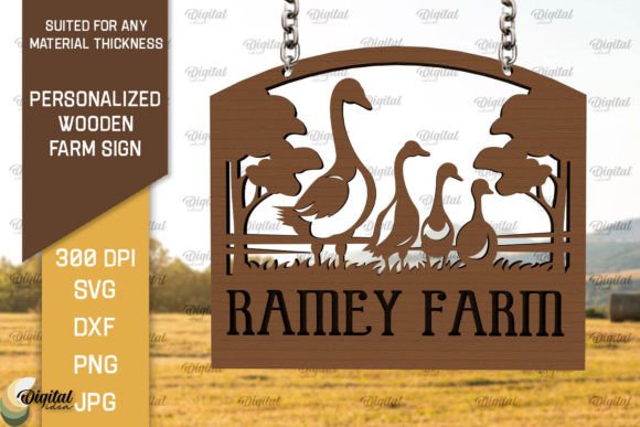 Download Personalized Wooden Farm Sign Laser Cut - Sign Collection
