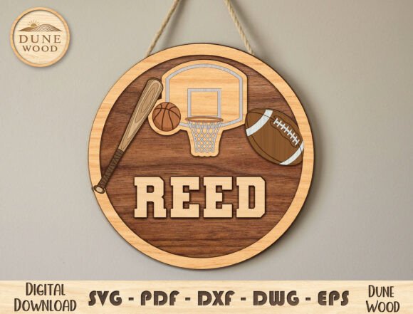 Download Sports Name Sign Layered SVG - Sign Collection