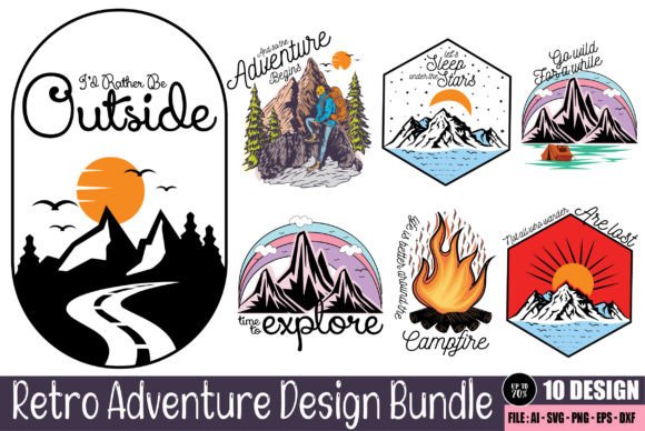 Download Retro Adventure Design Bundle - Sign Collection
