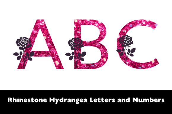 Download Pink Rhinestone Rose Alphabet Letters - Letters Collection
